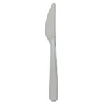 Flergångsplastkniv 18cm Vit (1000/fp)