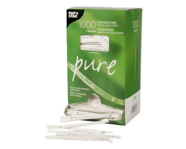 Tandpetare Pure 6,5cm (1000/fp)