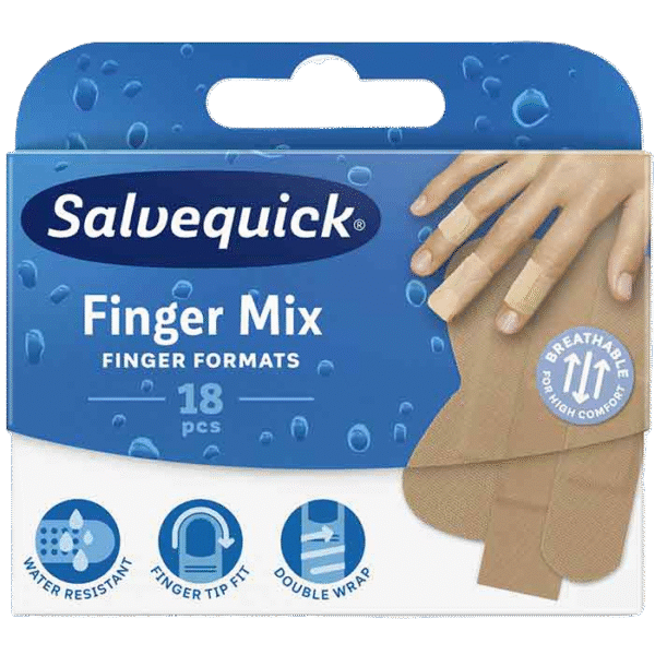Plåster Salvequick Finger Mix (18/fp)