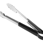 Serveringstång, rostfritt, PVC, 30 cm, svart