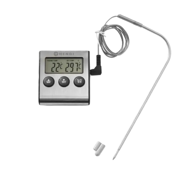 Stektermometer med timer, -50 till +250 grader, 65x70x17 mm (1/st)
